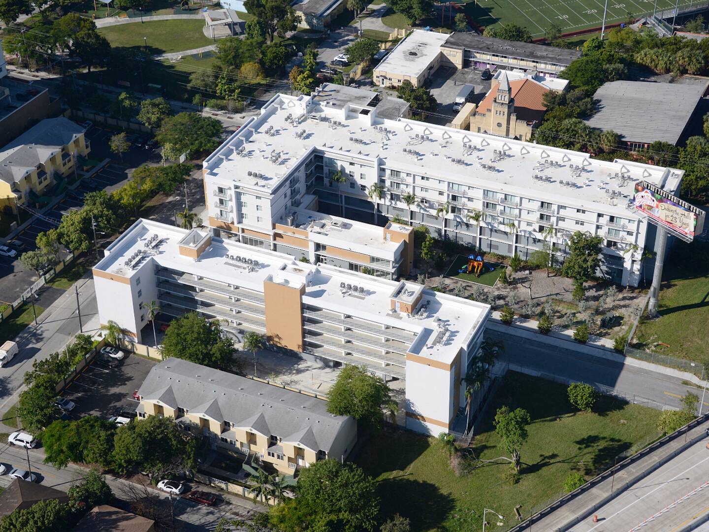 St. John’s Community Apartments seen from above