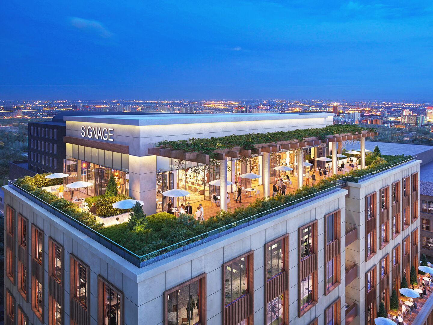 4225 ponce building with patio on top floor