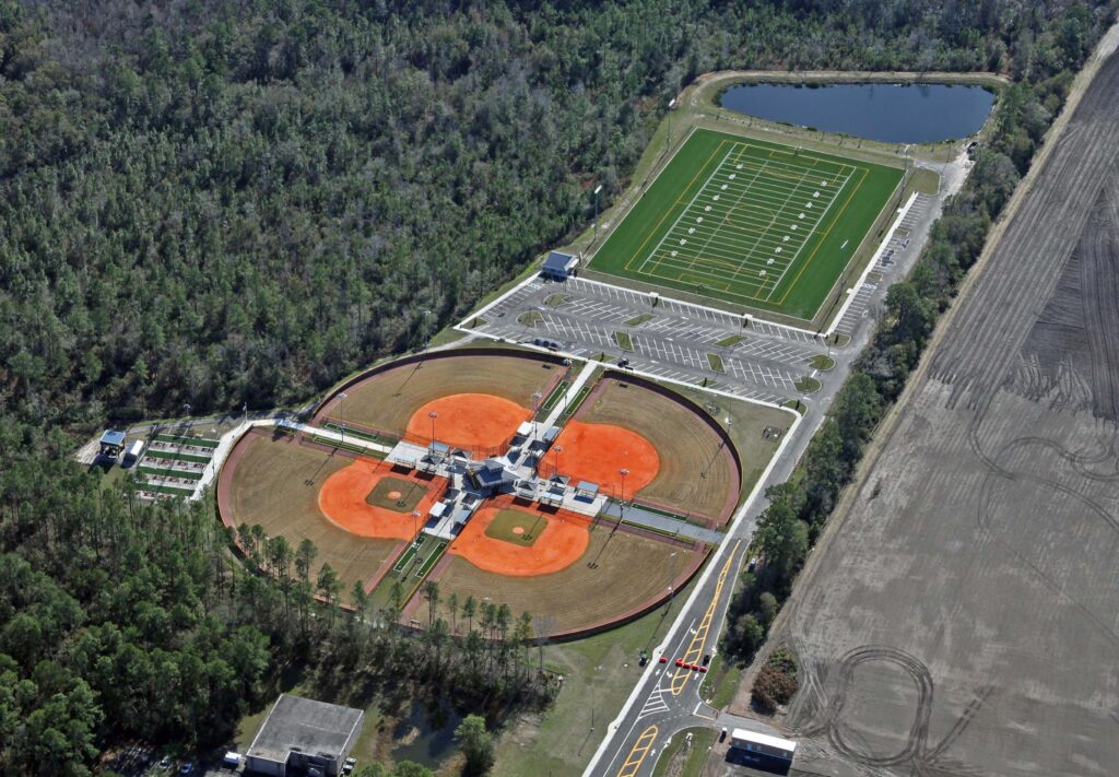 Mill Creek Park seen from above
