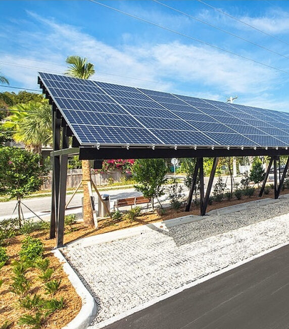 Solar Panels over parking spots in Key West